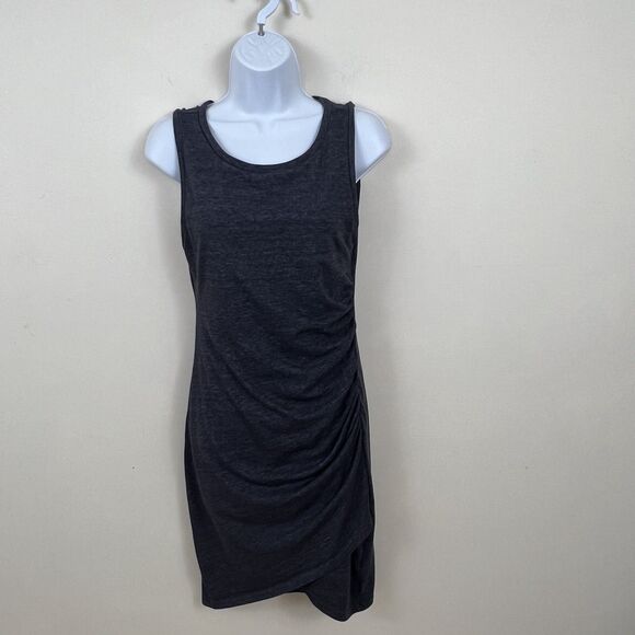 Treasure & Bond Ruched Sleeveless Knit Dress Gray Medium - Picture 4 of 12